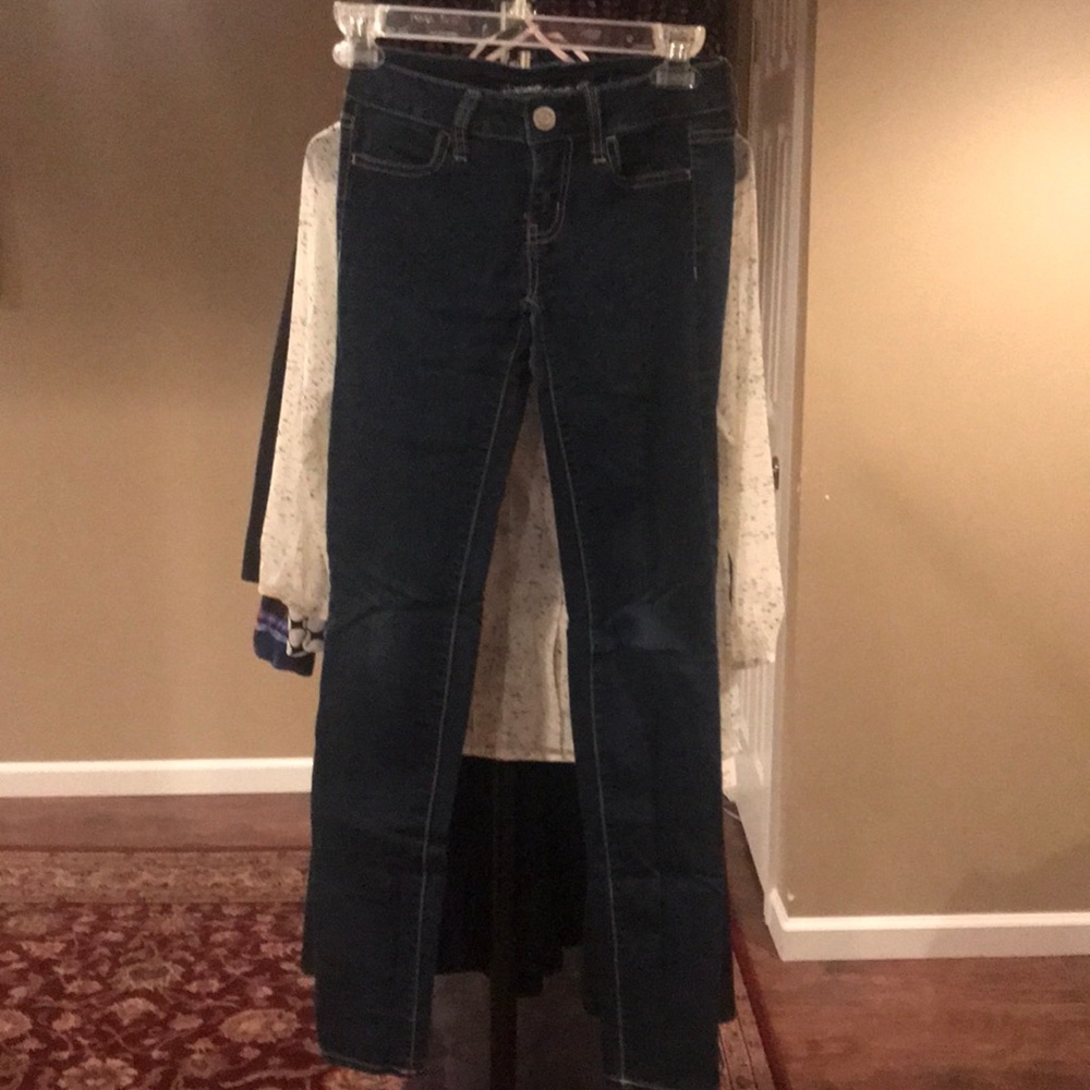 American Eagle dark blue skinny stretch jeans